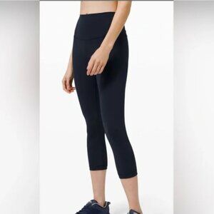 Lululemon Wunder Train High-Rise Crop 21" True Navy Size 12